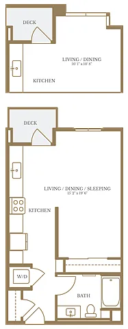 Floor plan Studio-1E