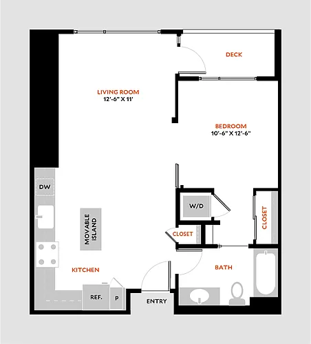 Floor plan Plan 1E