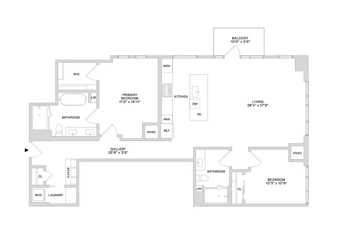 Floor plan PHC3 (2x2)