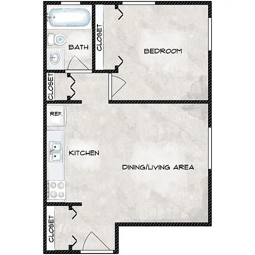 Floor plan 1BR