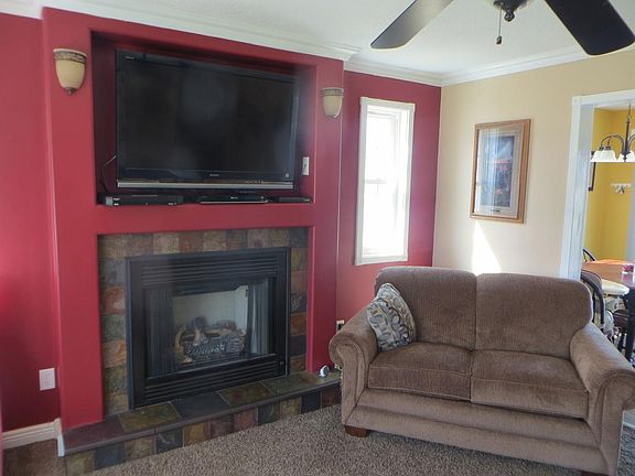 Living room fireplace