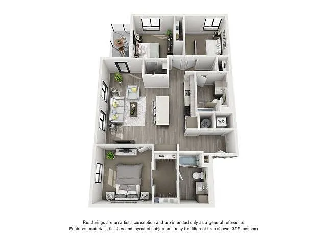 Floor plan Three Bedroom