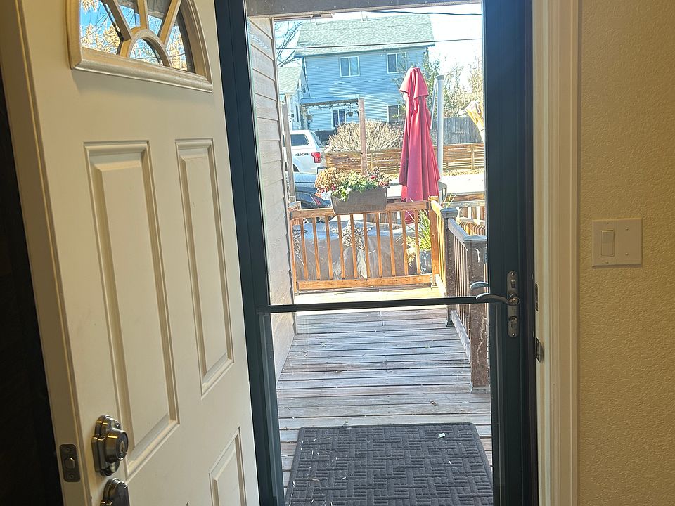 Door into studio.