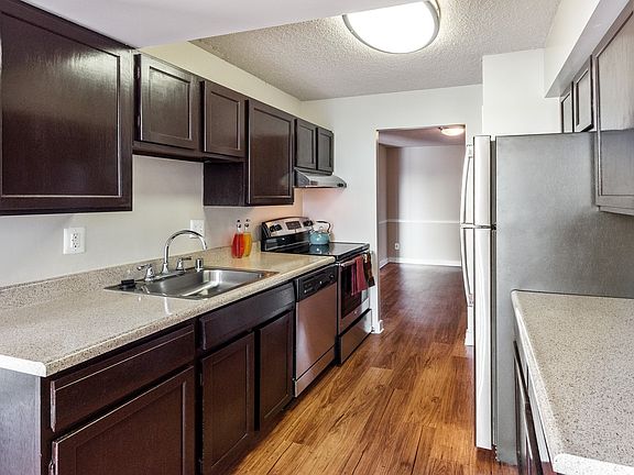 Select homes offer maple cabinets and stainless steel applia