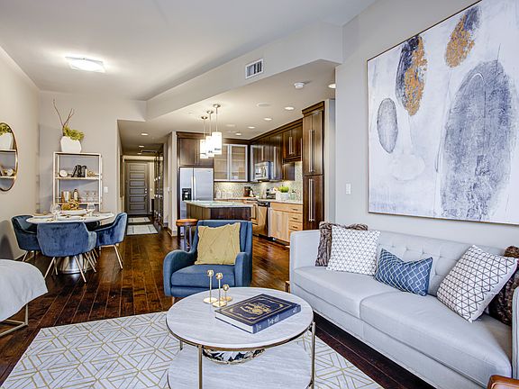 Model Living Room and Kitchen