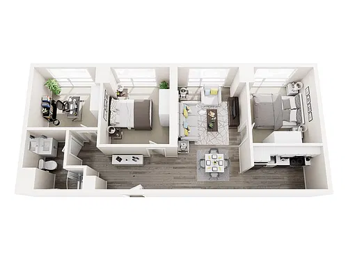 Floor plan 2Bedroom w/Den