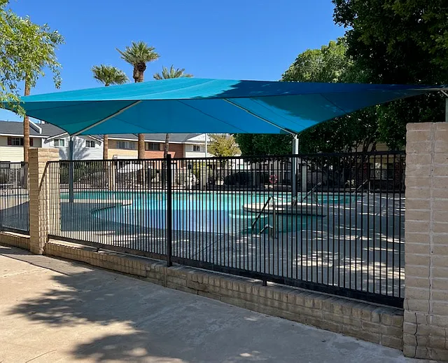 Eastwood Townhomes Large Gated Swimming Pool 3 Feet to 12 Feet Deep with Shaded Child Shallow Area.