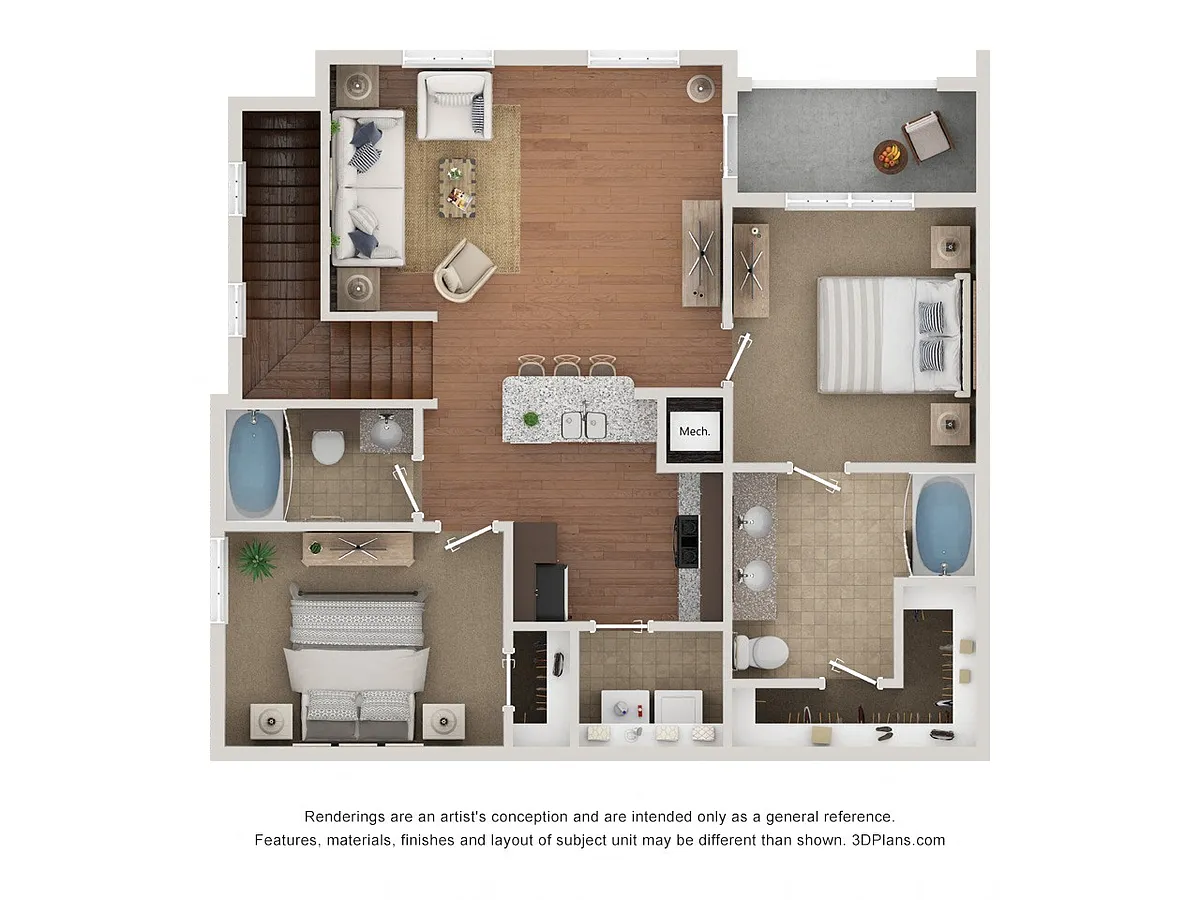 Floor plan The Fairfield w/Garage