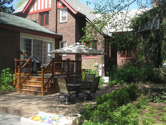 Well shaded deck and patio