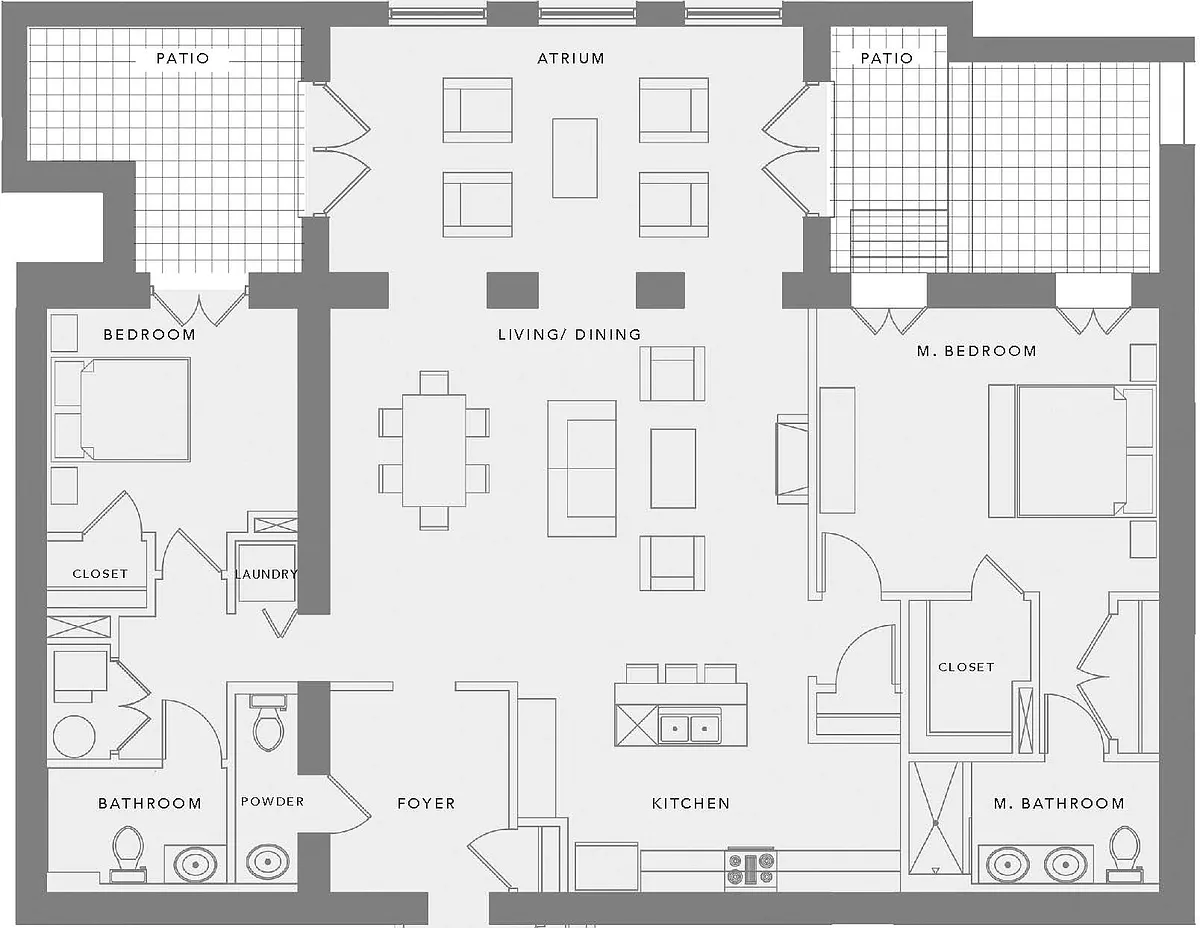 Floor plan 03 Tier - East side 1st floor