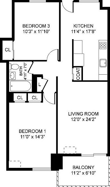 2nd image of 100 W 94th St APT 7B