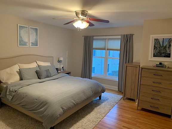 Large master bedroom fits king bed. Large window lets in great light.
