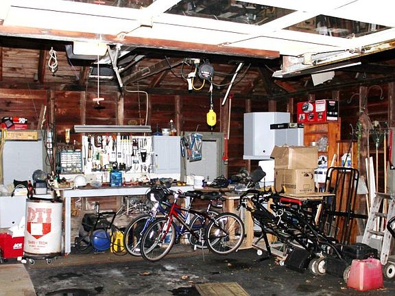 The garage is plenty large