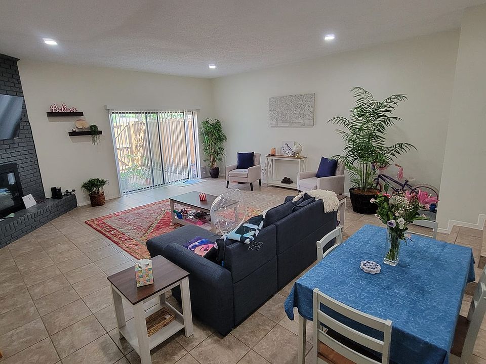 Living room and dining room furnished