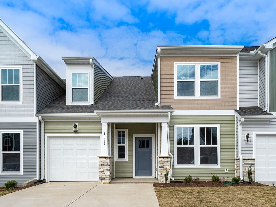 Front Exterior of The Summit Design by DRB Homes at Peachtree Townes in Boiling Springs, SC