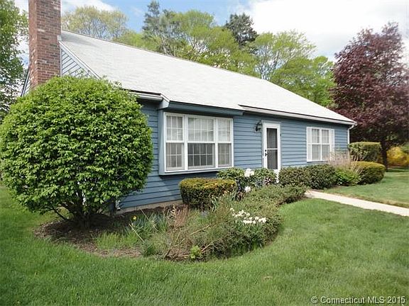 Garden area and manicured lawn