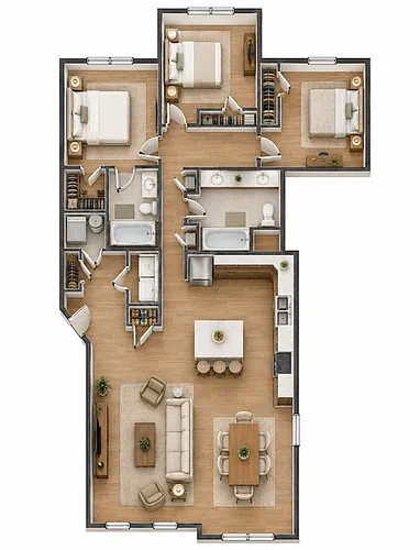 Floor plan 3 Bedroom