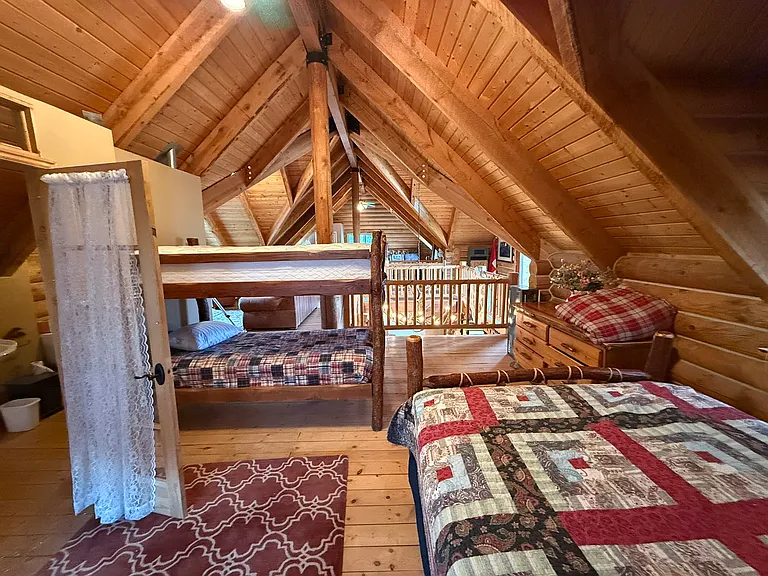 View from east sleeping area looking west across top floor