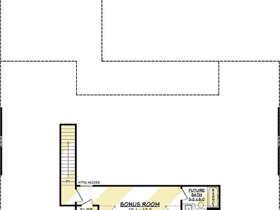 Cumberland Harbour bonus room for Cumberland Cottage plan