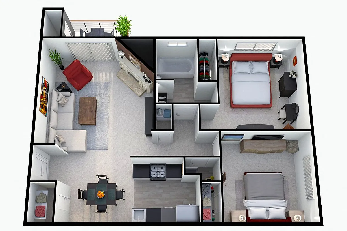 Floor plan 2x1p2