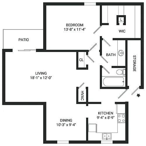 Floor plan A8- Income Restrictions Apply
