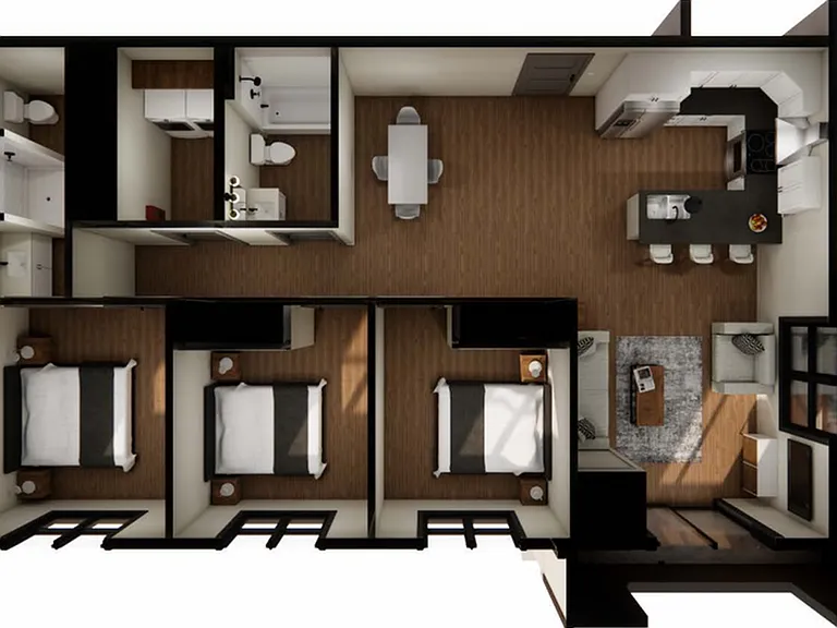 Explore the smart design of this chic apartment. Explore the smart design of this chic apartment.