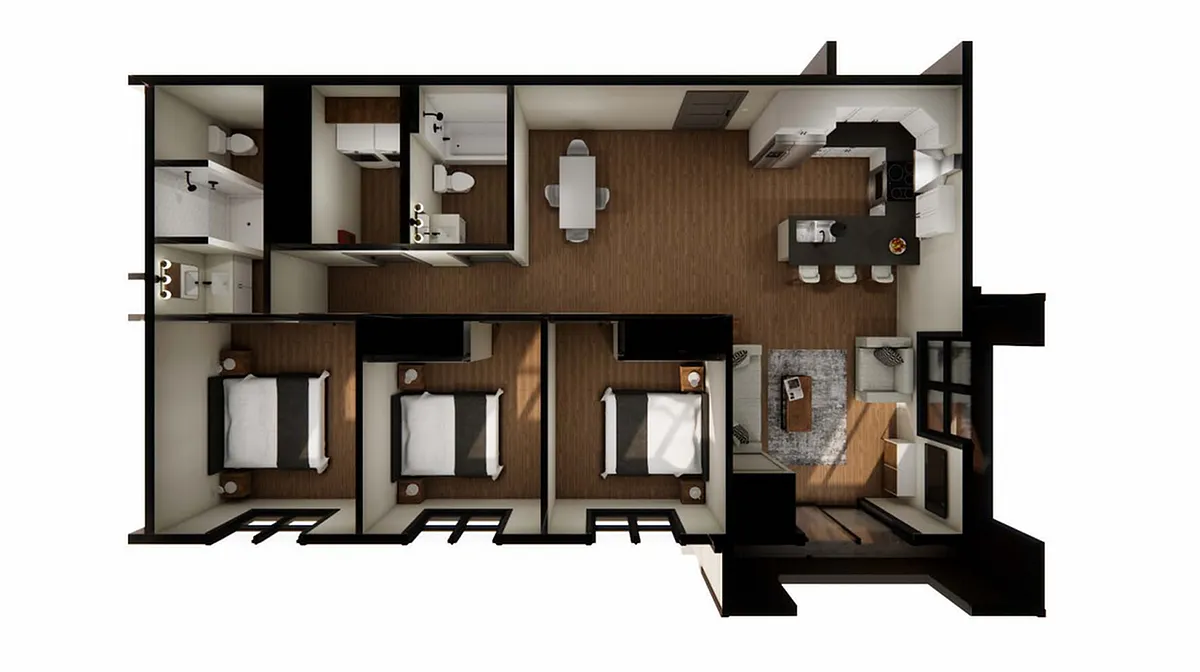 Floor plan 3 Bedroom Premium