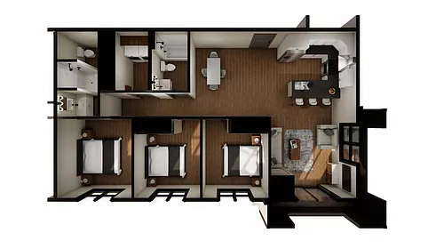 Floor plan 3 Bedroom Premium
