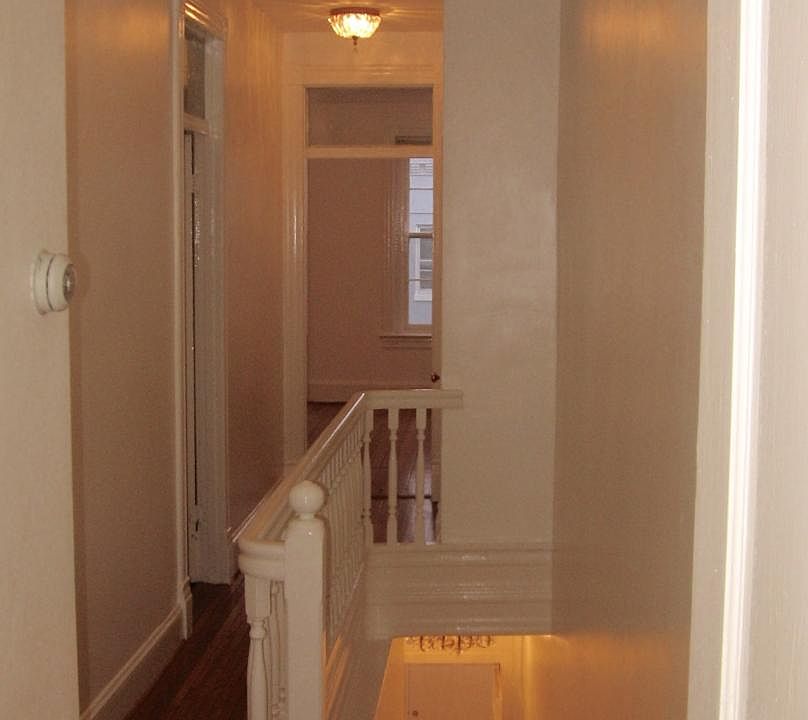 view - main hallway, steps & entrance foyer at bottom