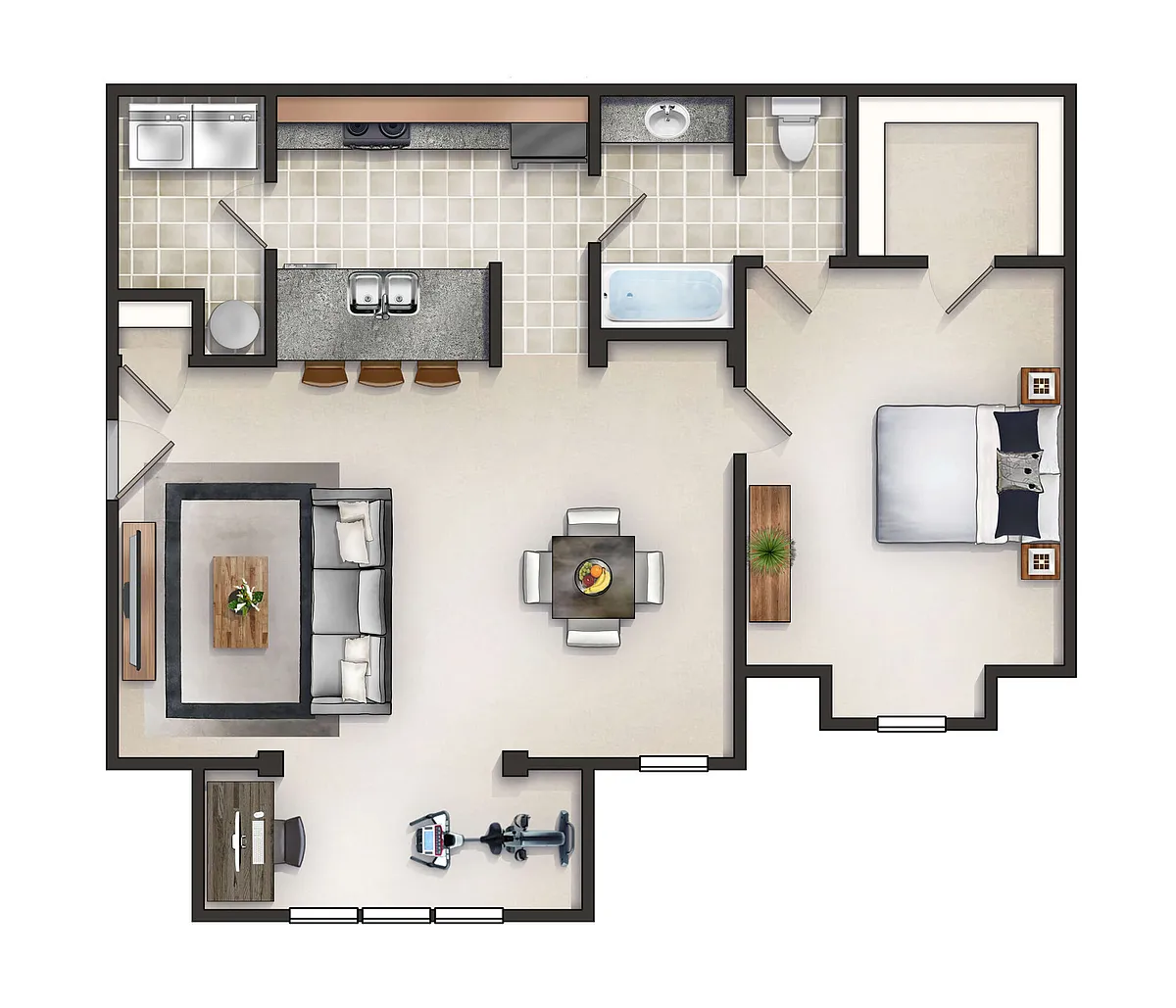 Floor plan The Drake with Sunroom