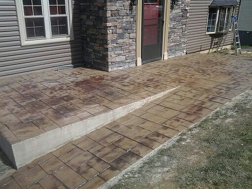 Stamped concrete Porch 