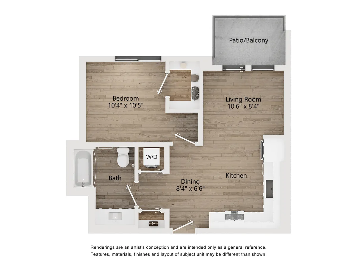Floor plan 1 BR TYPE M