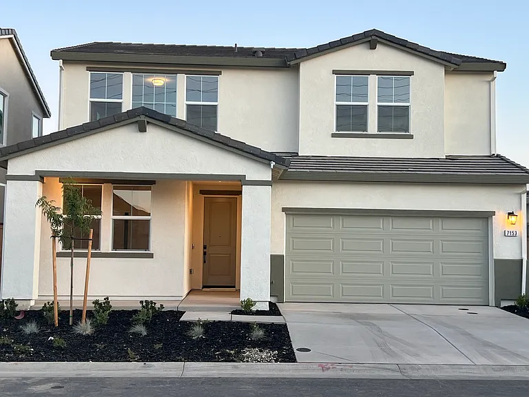Front Exterior: Welcome home. Be the first to ever live in this brand-new construction in a private, gated West Roseville community. Classic craftsman curb appeal, fresh landscaping, and a 2-car garage.