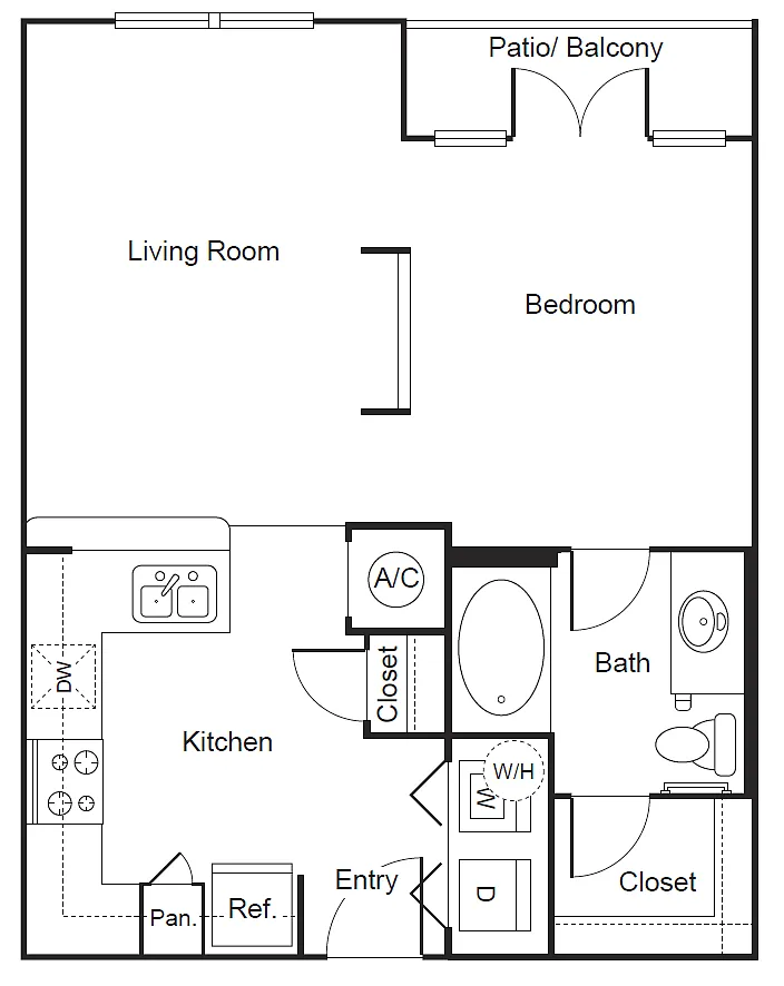 Floor plan A1 - Studio