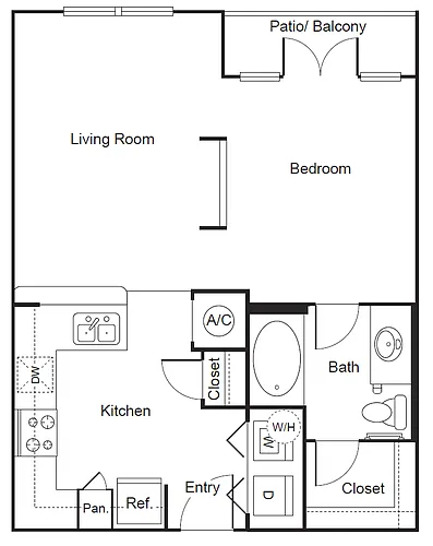 Floor plan A1 - Studio
