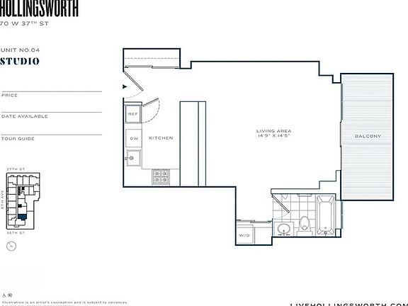 2nd image of 70 W 37th St APT 1904