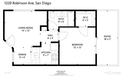 Floor plan One Bedroom
