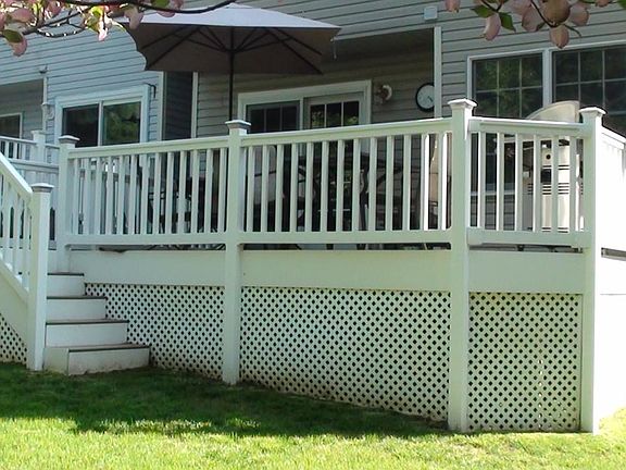 Trex Deck with white lattice undercarriage