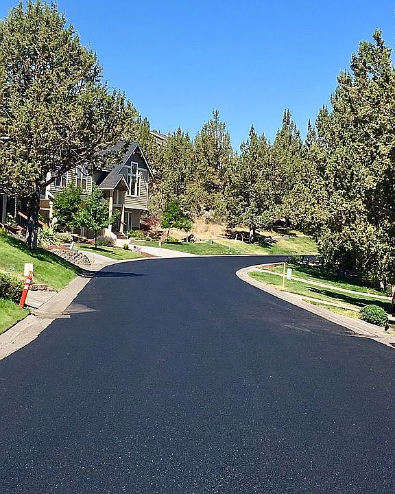 Street leading to lot.