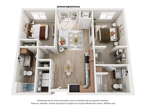 Floor plan Cedar - 60% AMI (BLDG II)