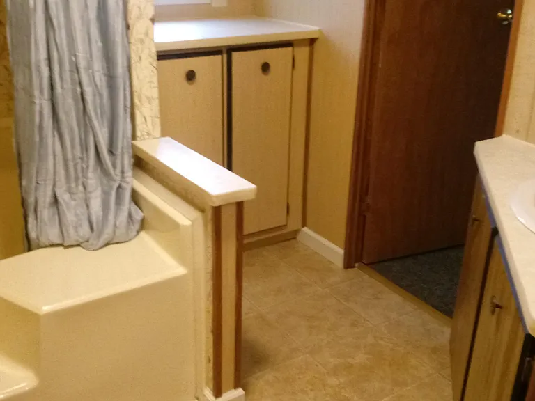 Bath. Nice and big. Storage for Linens and Towels.