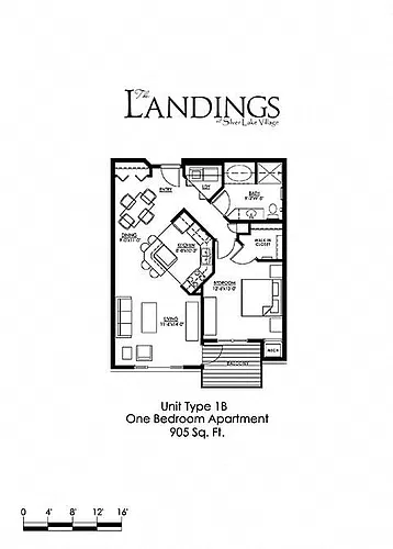 Floor plan One Bedroom B