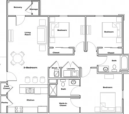 3 Bedroom, 2 Bathroom 3 Bedroom, 2 Bathroom