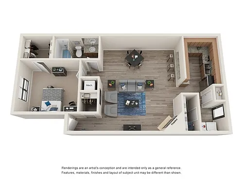 Floor plan 1 Bedroom