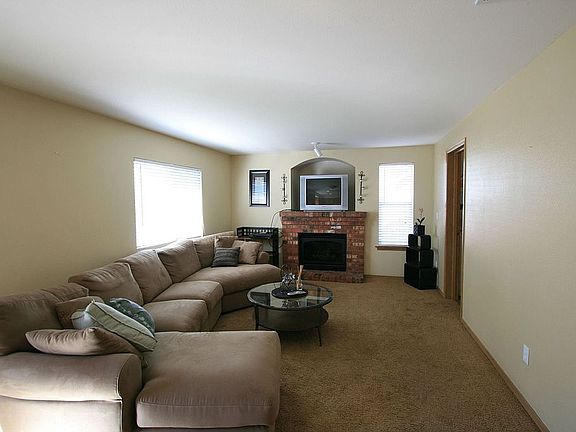 Family room with gas-log fireplace