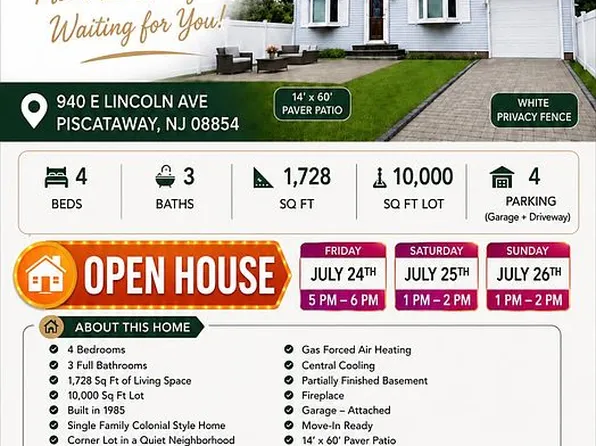 940 E Lincoln Ave, Piscataway, NJ 08854