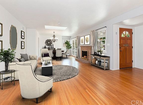 Virtually staged Living Room/Dining Room