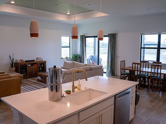 Extended open floor plan