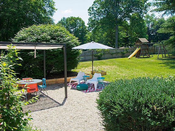 A view of the back yard