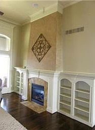 Living Room with Fireplace & Custom Built-ins